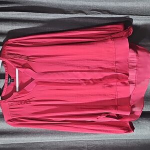 Simply Vera Wang Tunic Work Office Blouse Top - Raspberry Size M